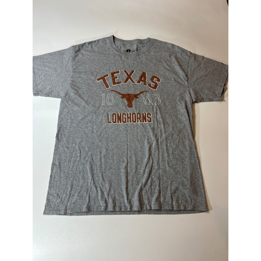 Russell Athletic T-Shirt Men's XL Gray Texas Longhorns Graphic Tee